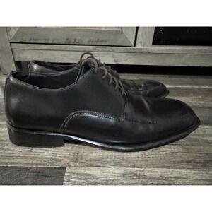 Via Spiga Mens Silvio Oxford Shoes Brown Square Toe Lace Up Leather‎ 10.5 M